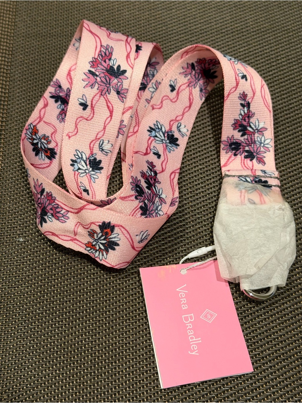 Vera Bradley Pink Floral Lanyard new